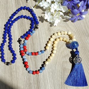 Snow White Mala Bead Necklace